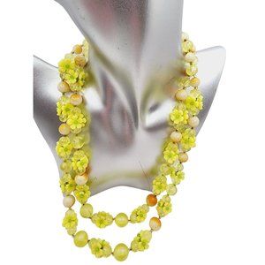 Signed Hongkong Vintage Early Double Strand Fruit Salad Necklace (A537)